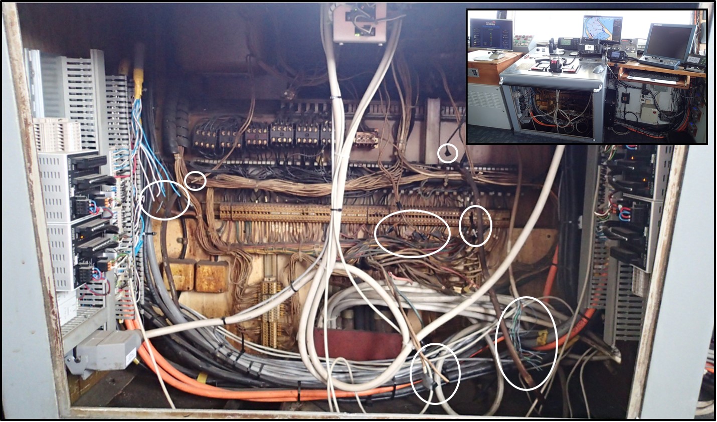 Redundant electrical wires in bridge console (Source: TSB)